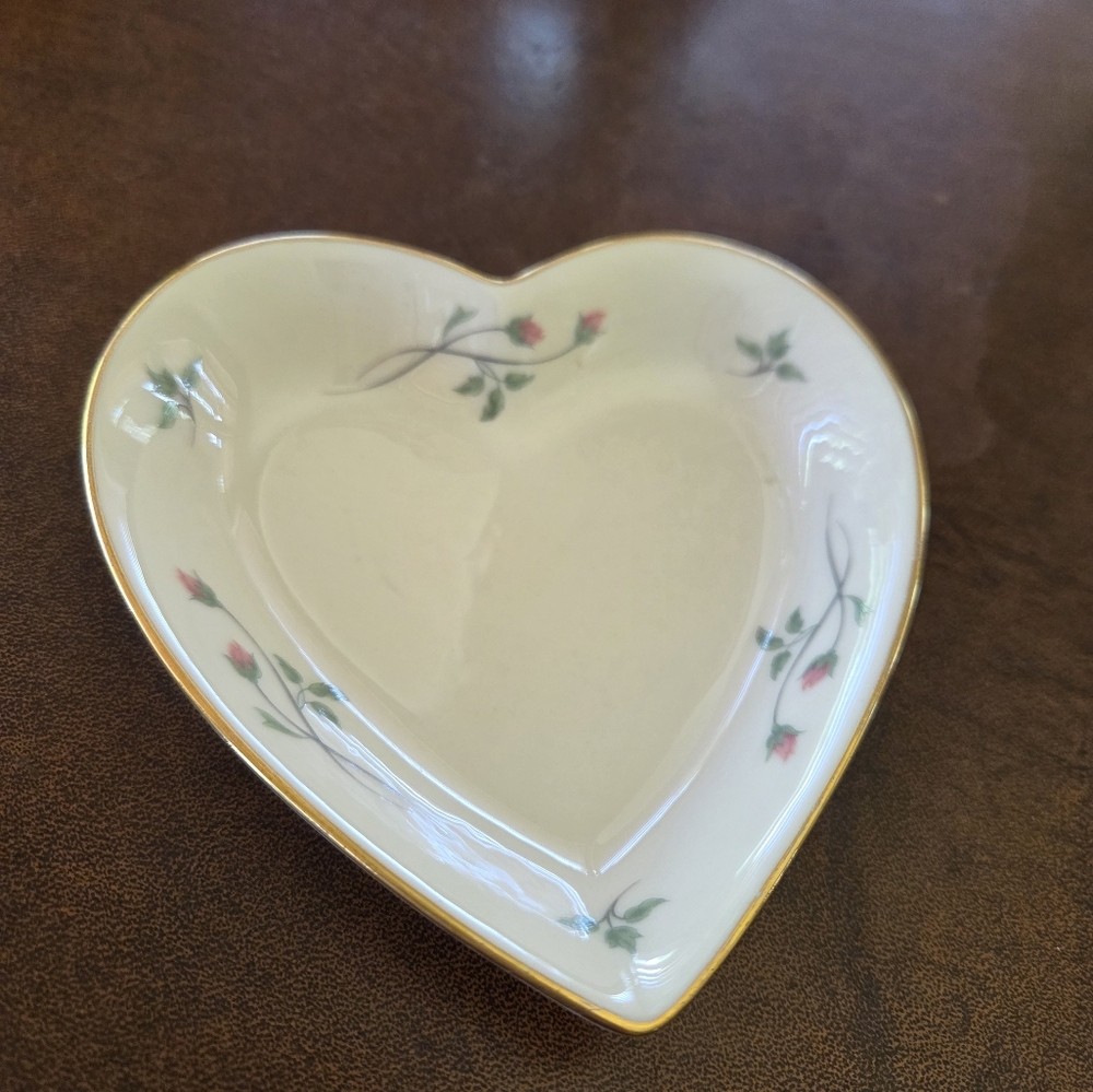 Lenox Rose Manor Pink Heart Trinket Dish